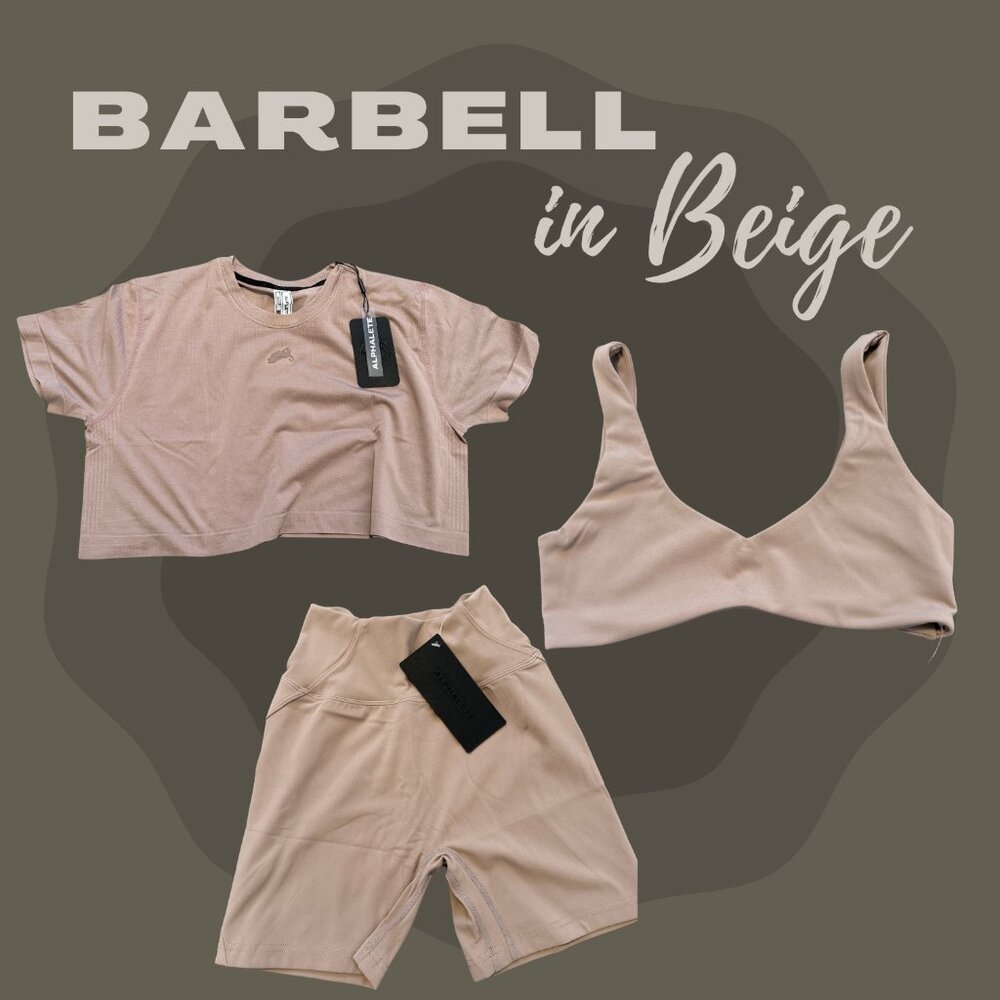 Full Alphalete Set! Aura Sculpt Bra (S), Aura Short (S), Crop Tee (S)